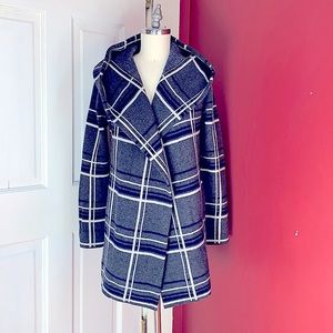 Anthropologie/Field of Flowers Plaid Wool Cardigan